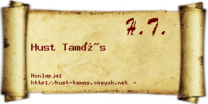 Hust Tamás névjegykártya
