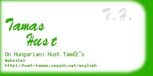 tamas hust business card